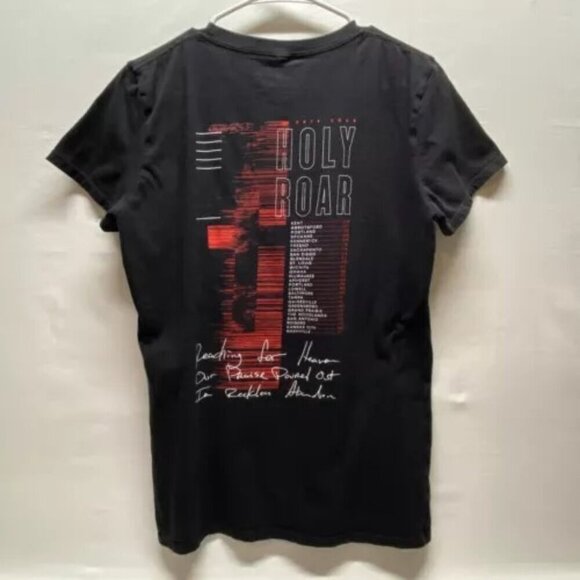 Holy Roar Tour Tee Adult Large Goex Black Double Sided Graphic Logo T-Shirt GUC - Picture 2 of 5